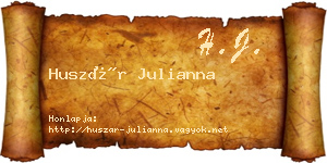 Huszár Julianna névjegykártya